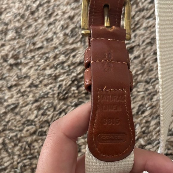 Coach white and brown vintage linen belt - Picture 3 of 5